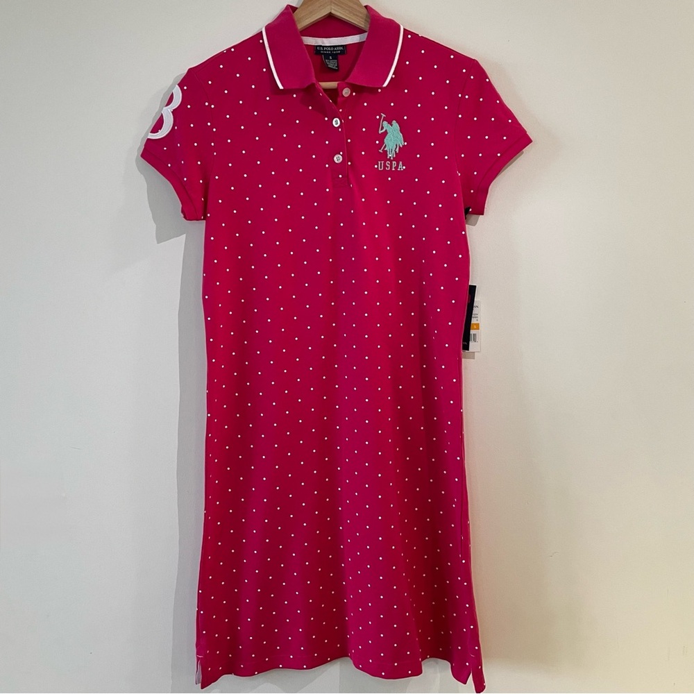 U.S. Polo Assn. Pink Polka Dot Dress